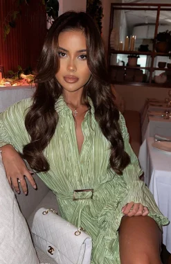 Restocked | White Fox Boutique More About Me Mini Dress Pistachio green