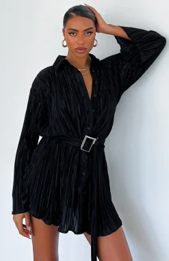 Long Sleeve Dresses | White Fox Boutique More About Me Mini Dress black