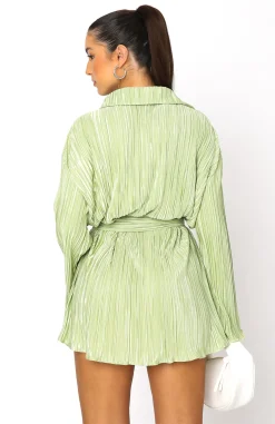 Restocked | White Fox Boutique More About Me Mini Dress Pistachio green