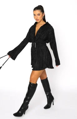 Long Sleeve Dresses | White Fox Boutique More About Me Mini Dress black