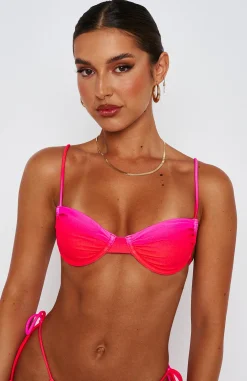 Bikini Tops | White Fox Boutique More Than A Dream Bikini Top Strawberry Ombre pink