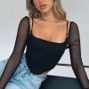 Shirts & Blouses | White Fox Boutique More Than Basic Long Sleeve Bustier black