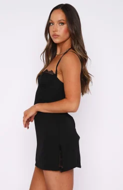 Restocked | White Fox Boutique Move Along Mini Dress black