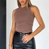 Shirts & Blouses | White Fox Boutique Move On Up Tank Top Mocha brown