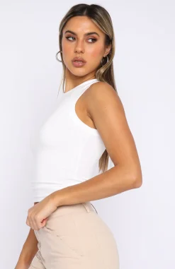 Shirts & Blouses | White Fox Boutique Move On Up Tank Top white