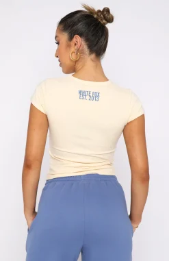 Shirts & Blouses | White Fox Boutique Moving Different Baby Tee Cream nude