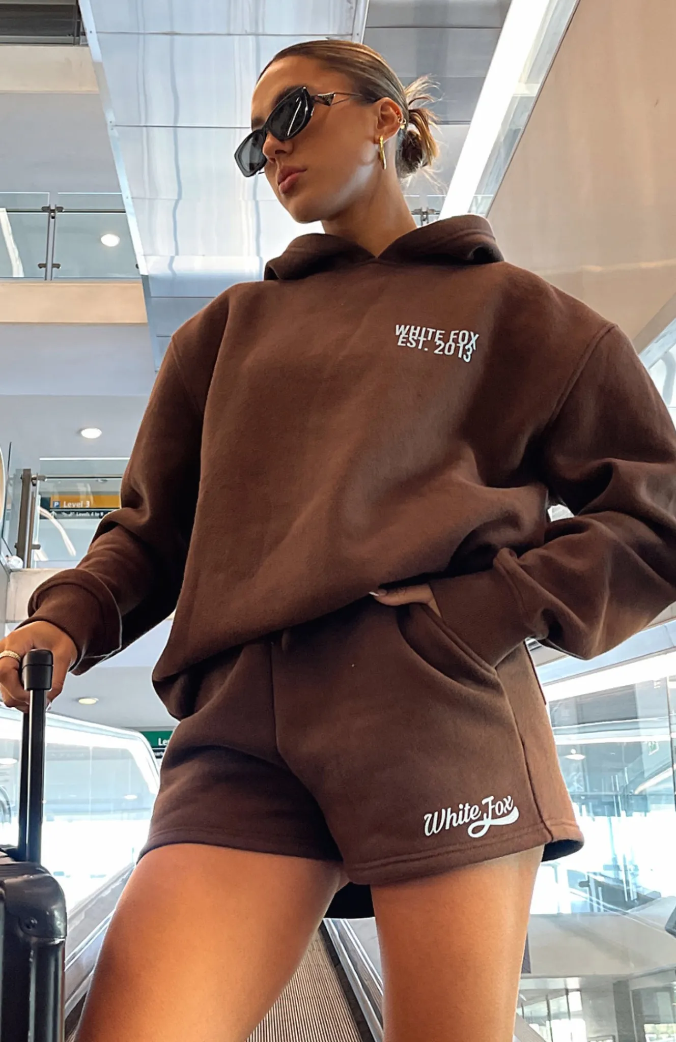 Shorts | White Fox Boutique Moving Different Lounge Shorts Chocolate brown