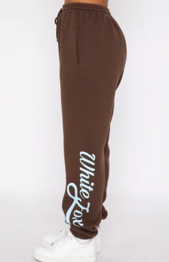 Sweatpants | White Fox Boutique Moving Different Sweatpants Chocolate brown