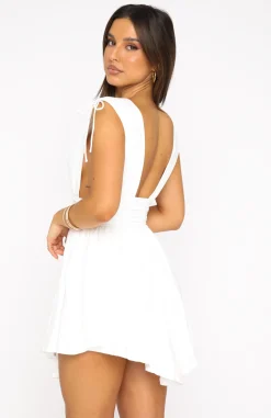 Restocked | White Fox Boutique My Pleasure Mini Dress white