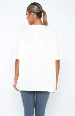 Sports Bras & Crops | White Fox Boutique Nate Oversized T-Shirt white