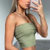 Shirts & Blouses | White Fox Boutique Neutral Feeling Knit Crop Olive green