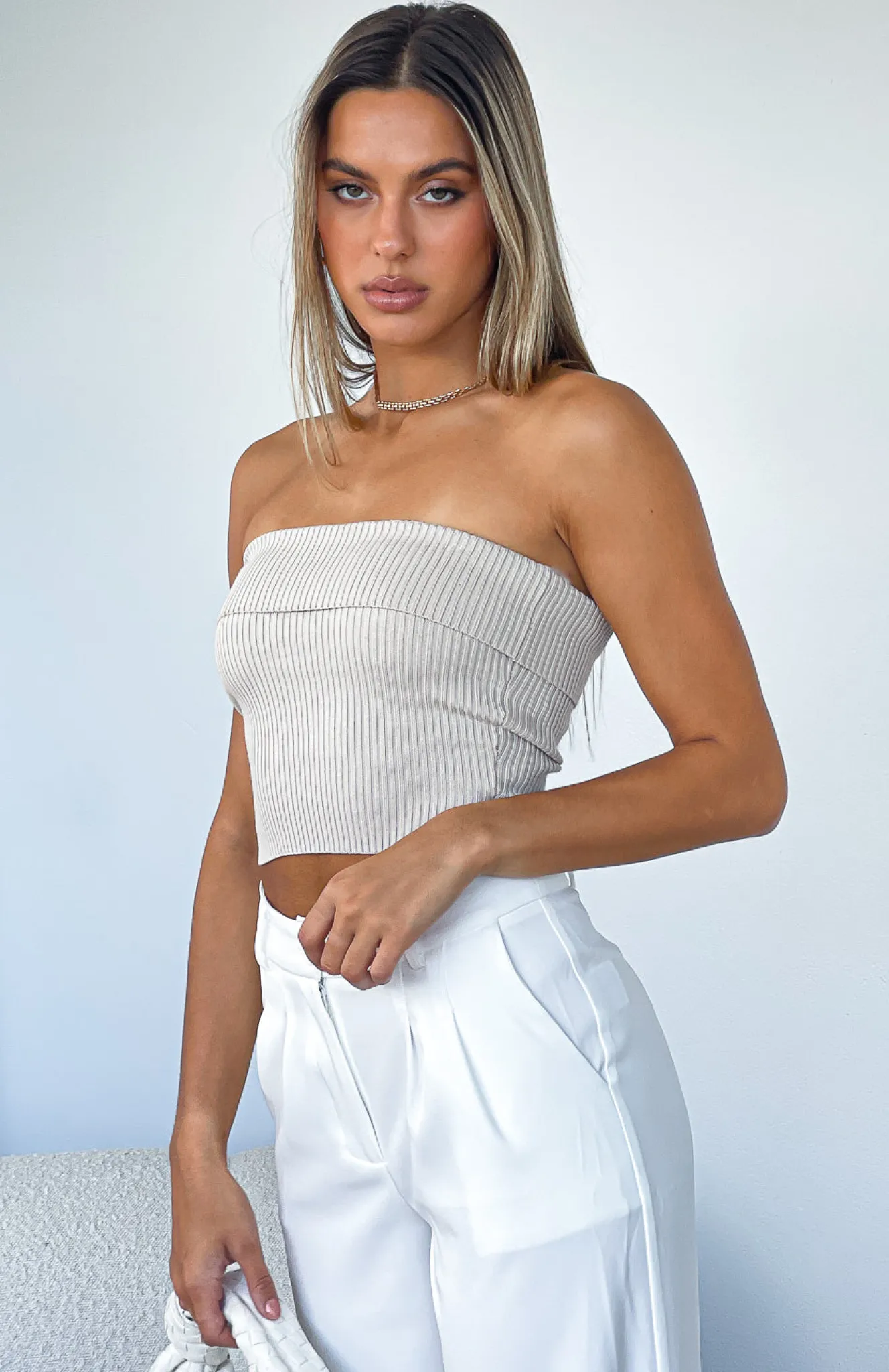 Shirts & Blouses | White Fox Boutique Neutral Feeling Knit Crop Oat nude