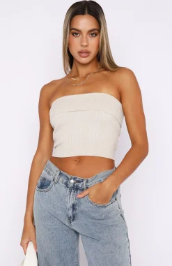 Shirts & Blouses | White Fox Boutique Neutral Feeling Knit Crop Oat nude