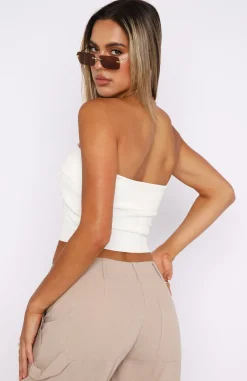 Shirts & Blouses | White Fox Boutique Neutral Feeling Knit Crop white
