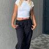 Pants | White Fox Boutique Never Blend In Cargo Pants black