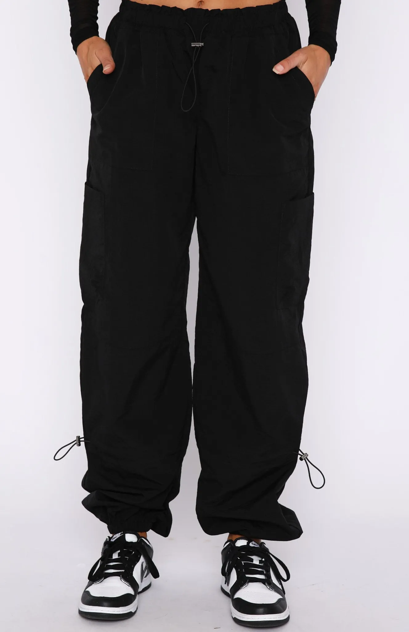 Pants | White Fox Boutique Never Blend In Cargo Pants black