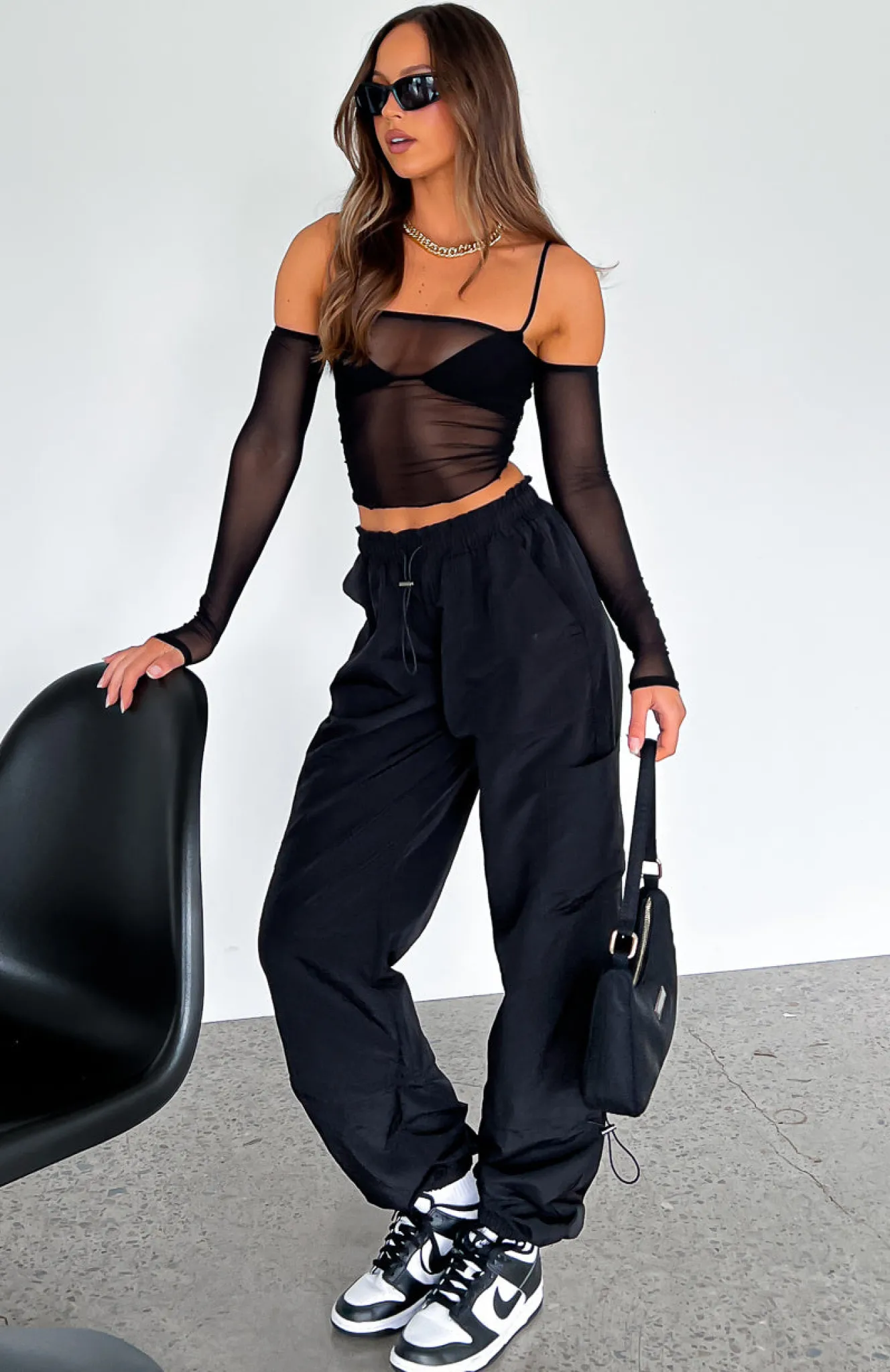 Pants | White Fox Boutique Never Blend In Cargo Pants black