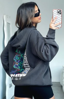 Jackets & Blazers | White Fox Boutique New Dimension Hoodie Charcoal grey