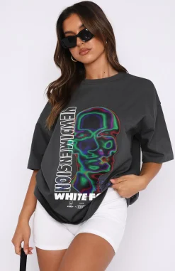Shirts & Blouses | White Fox Boutique New Dimension Oversized Tee Charcoal grey