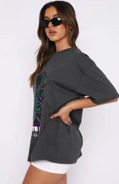 Shirts & Blouses | White Fox Boutique New Dimension Oversized Tee Charcoal grey