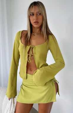 Restocked | White Fox Boutique New Flame Mini Skirt Matcha green