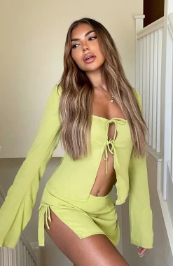 Restocked | White Fox Boutique New Flame Mini Skirt Matcha green