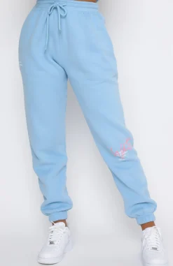 Sweatpants | White Fox Boutique New Story Sweatpants Baby blue