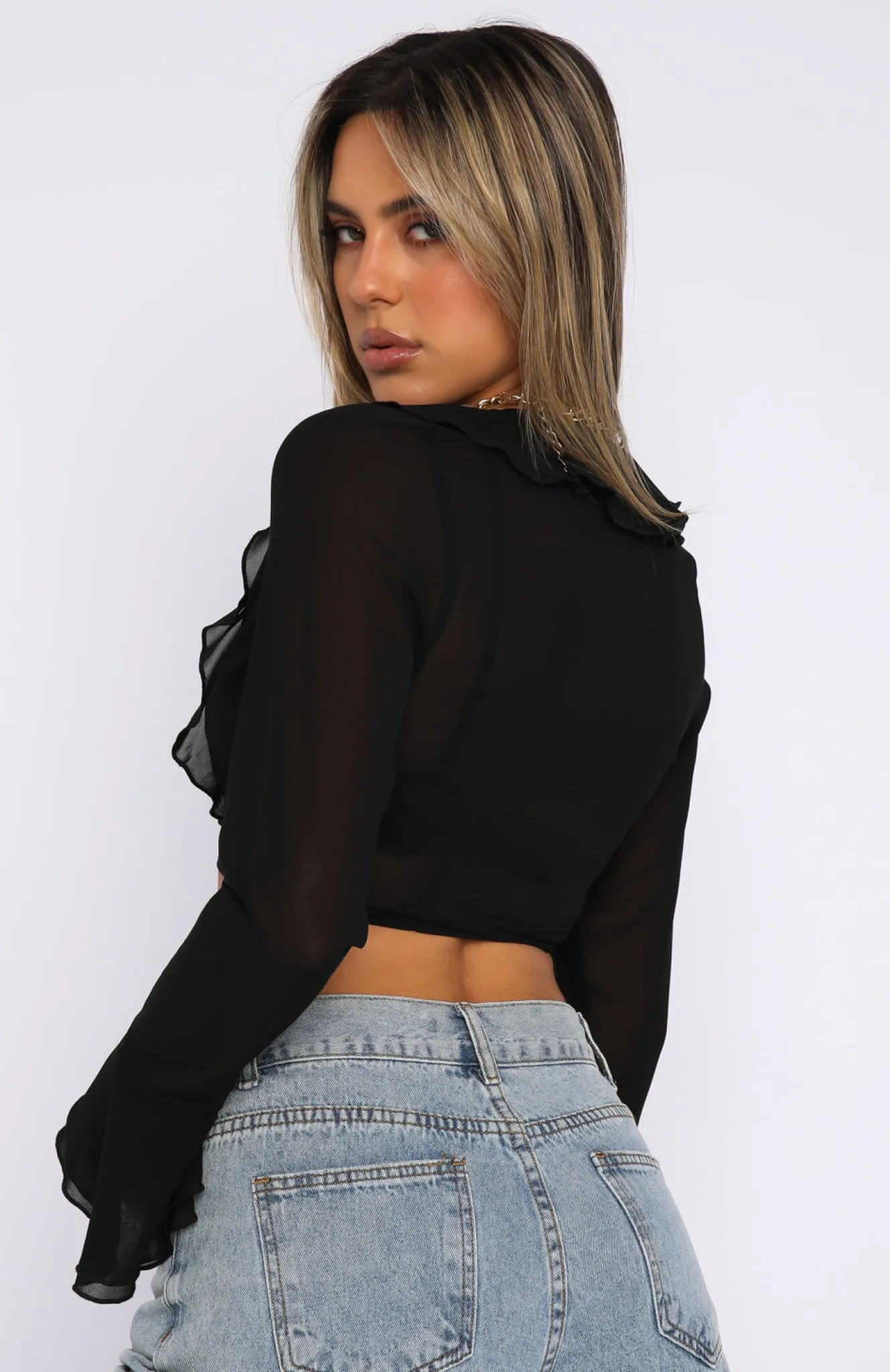 Shirts & Blouses | White Fox Boutique New Times Long Sleeve Crop black