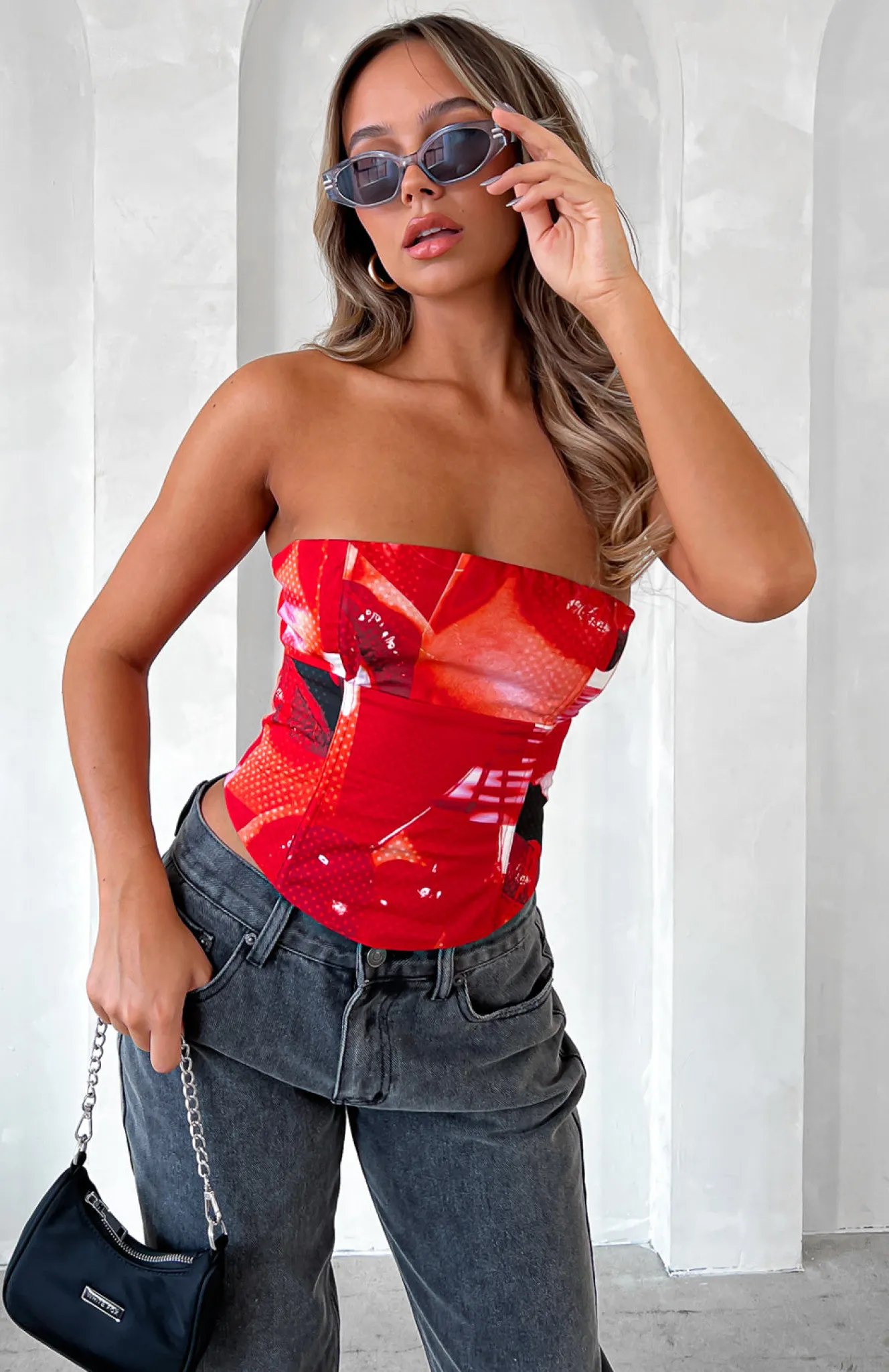 Shirts & Blouses | White Fox Boutique No Drama Bustier Cherry red