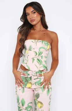 Shirts & Blouses | White Fox Boutique No Drama Bustier Serpent pink