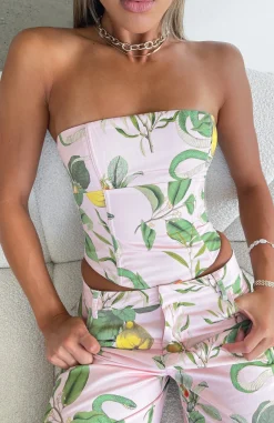 Shirts & Blouses | White Fox Boutique No Drama Bustier Serpent pink