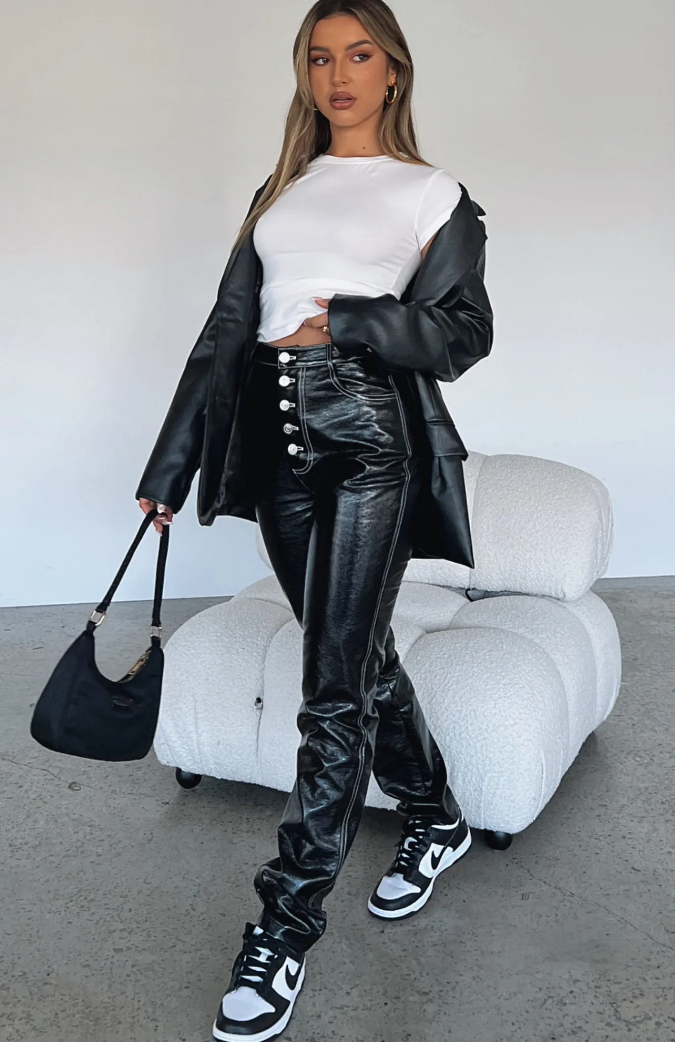 Pants | White Fox Boutique No Good Reason PU Pants black