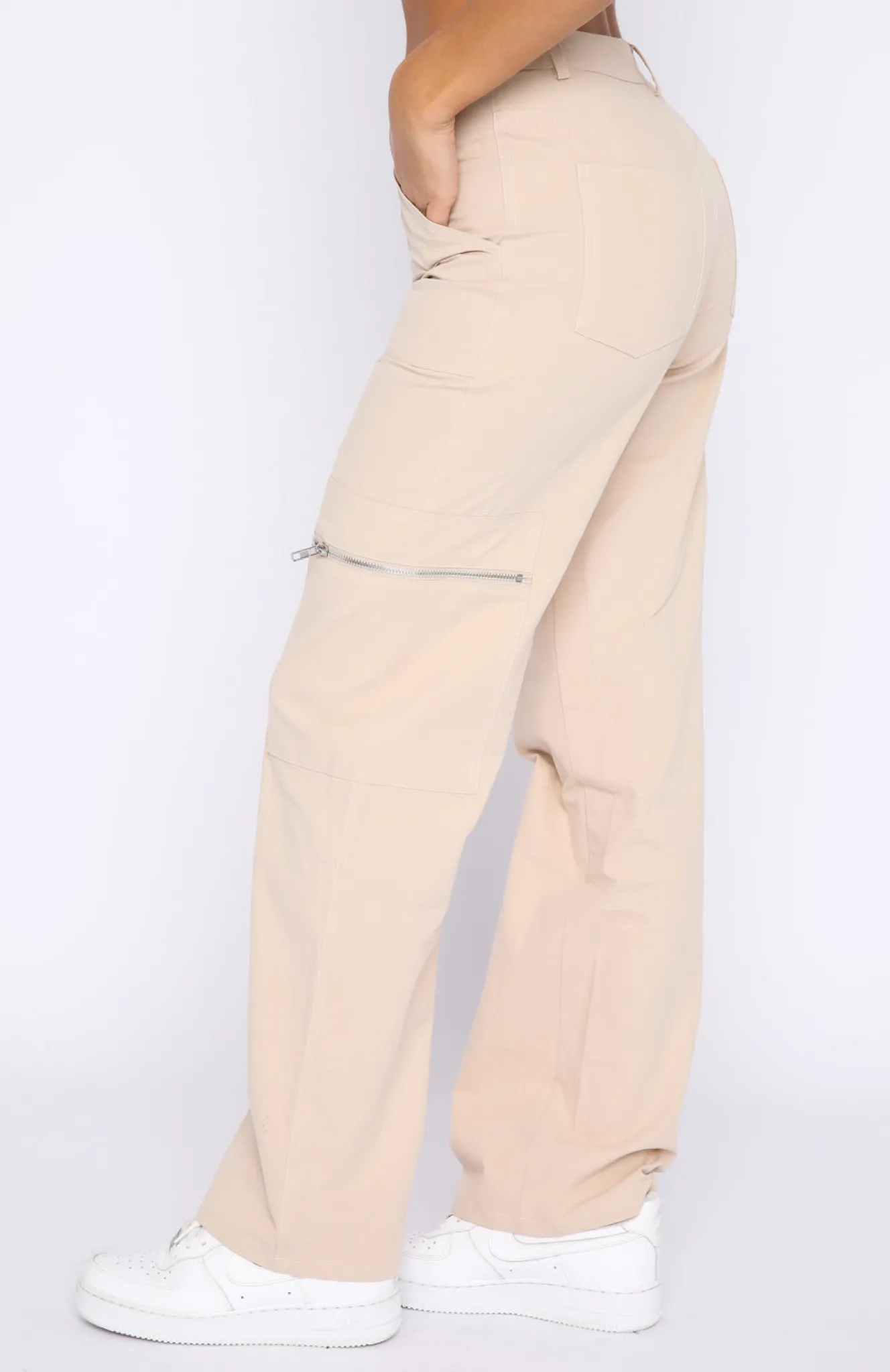 Pants | White Fox Boutique No More Chances Cargo Pants Sand nude