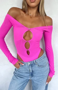 Shirts & Blouses | White Fox Boutique None Of Your Concern Bodysuit Hot pink
