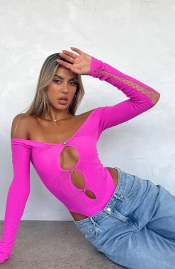 Shirts & Blouses | White Fox Boutique None Of Your Concern Bodysuit Hot pink