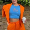 Shorts | White Fox Boutique Not A Dream Lounge Shorts orange