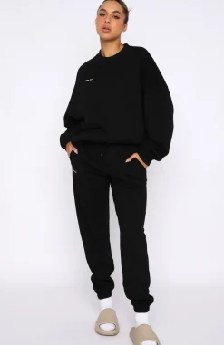 Sweatpants | White Fox Boutique Not An Issue Sweatpants black