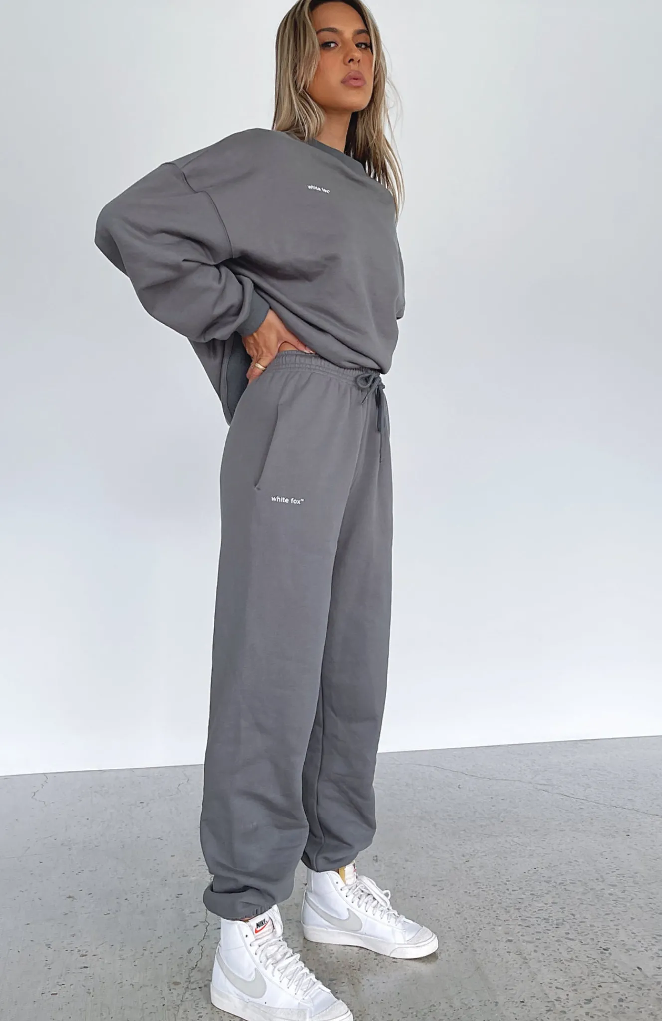Sweatpants | White Fox Boutique Not An Issue Sweatpants Slate grey