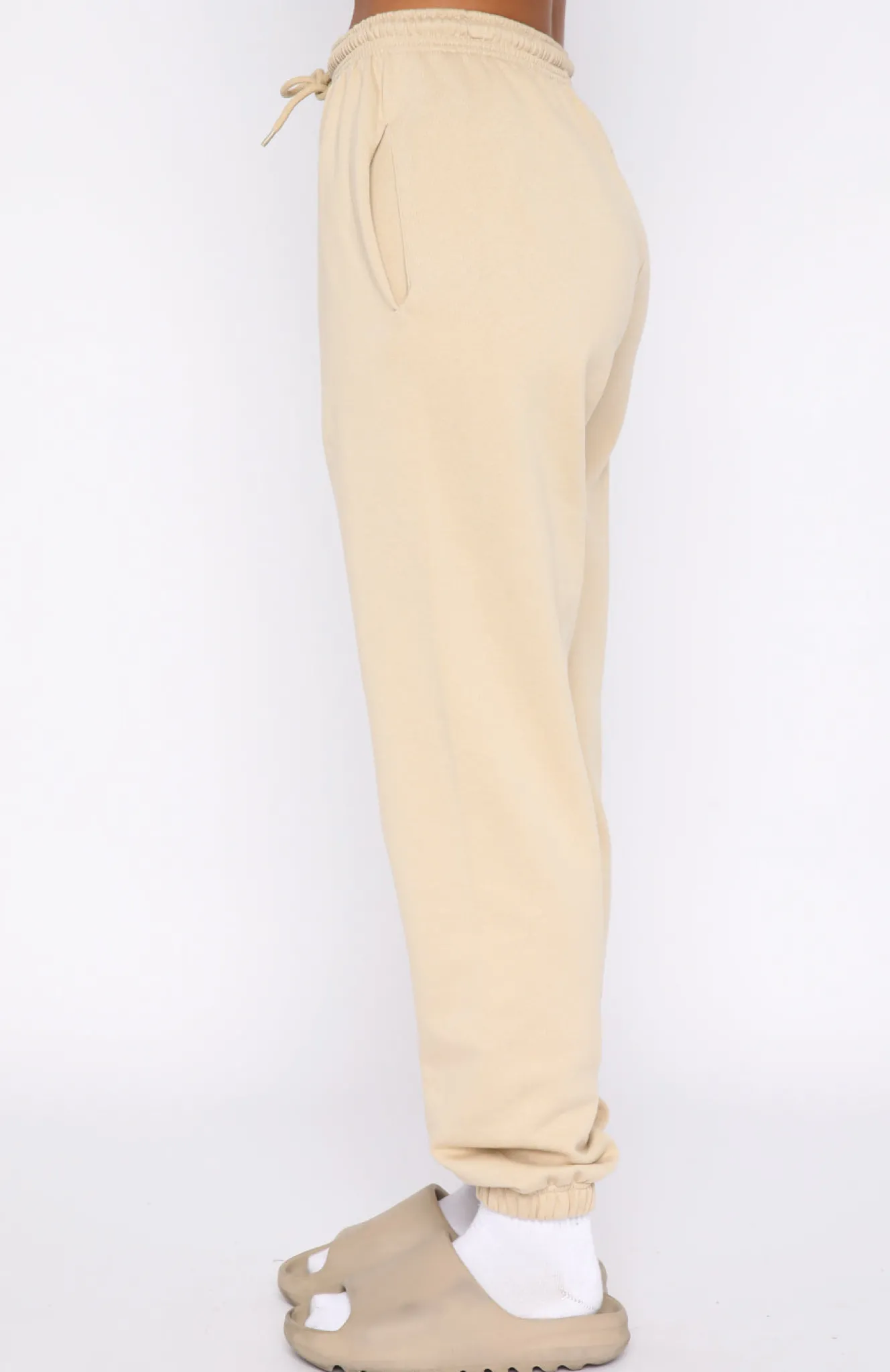 Sweatpants | White Fox Boutique Not An Issue Sweatpants Sand nude
