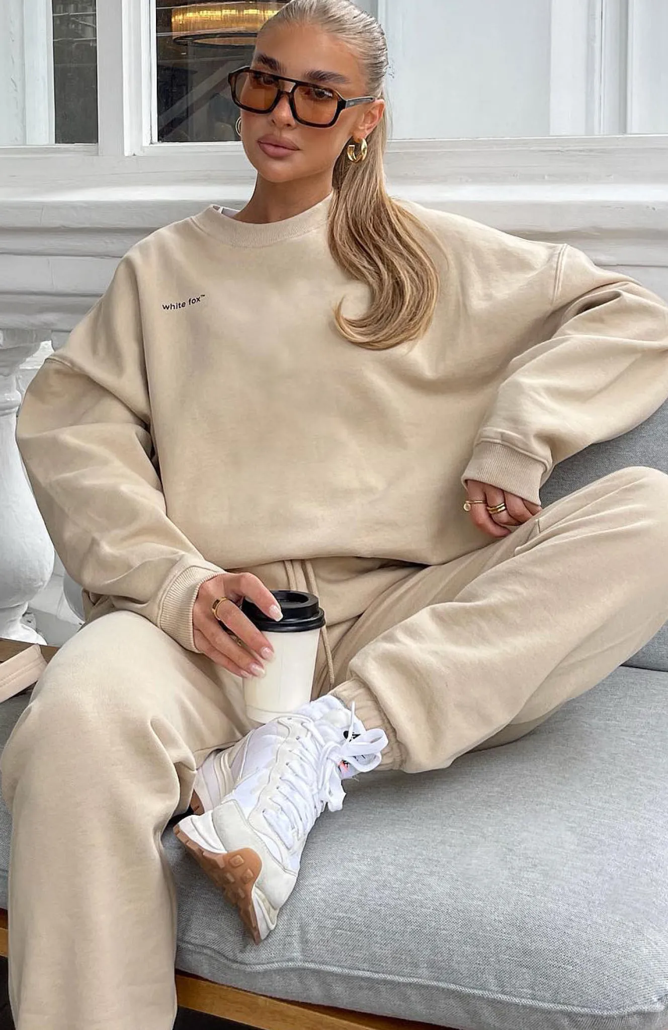 Sweatpants | White Fox Boutique Not An Issue Sweatpants Sand nude