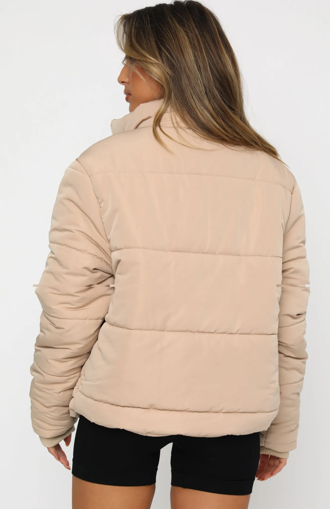 Jackets & Blazers | White Fox Boutique Not Giving In Puffer Jacket Sand nude