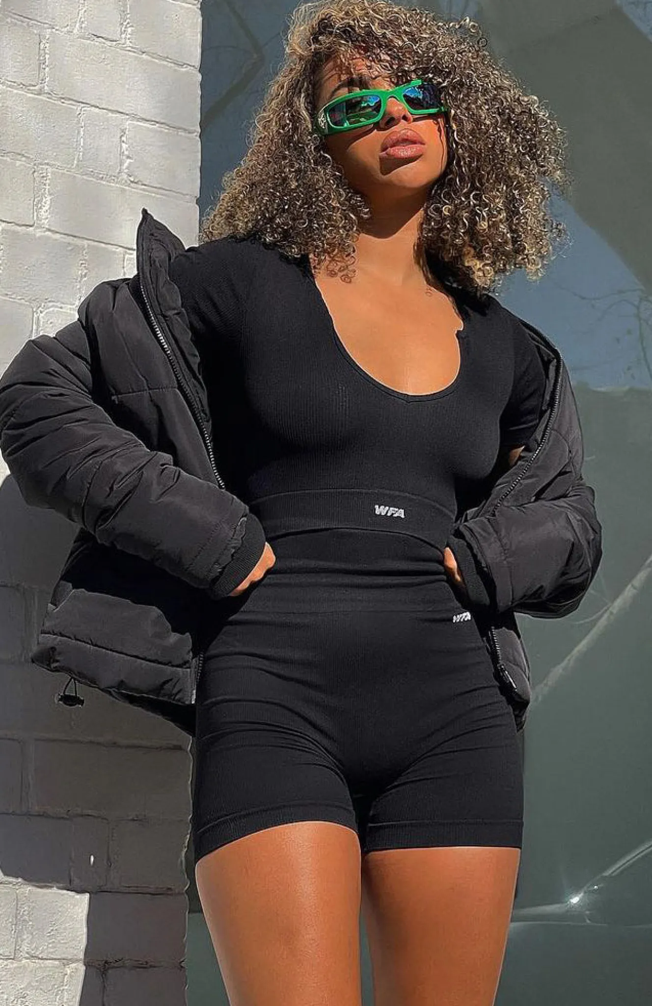 Jackets & Blazers | White Fox Boutique Not Giving In Puffer Jacket black