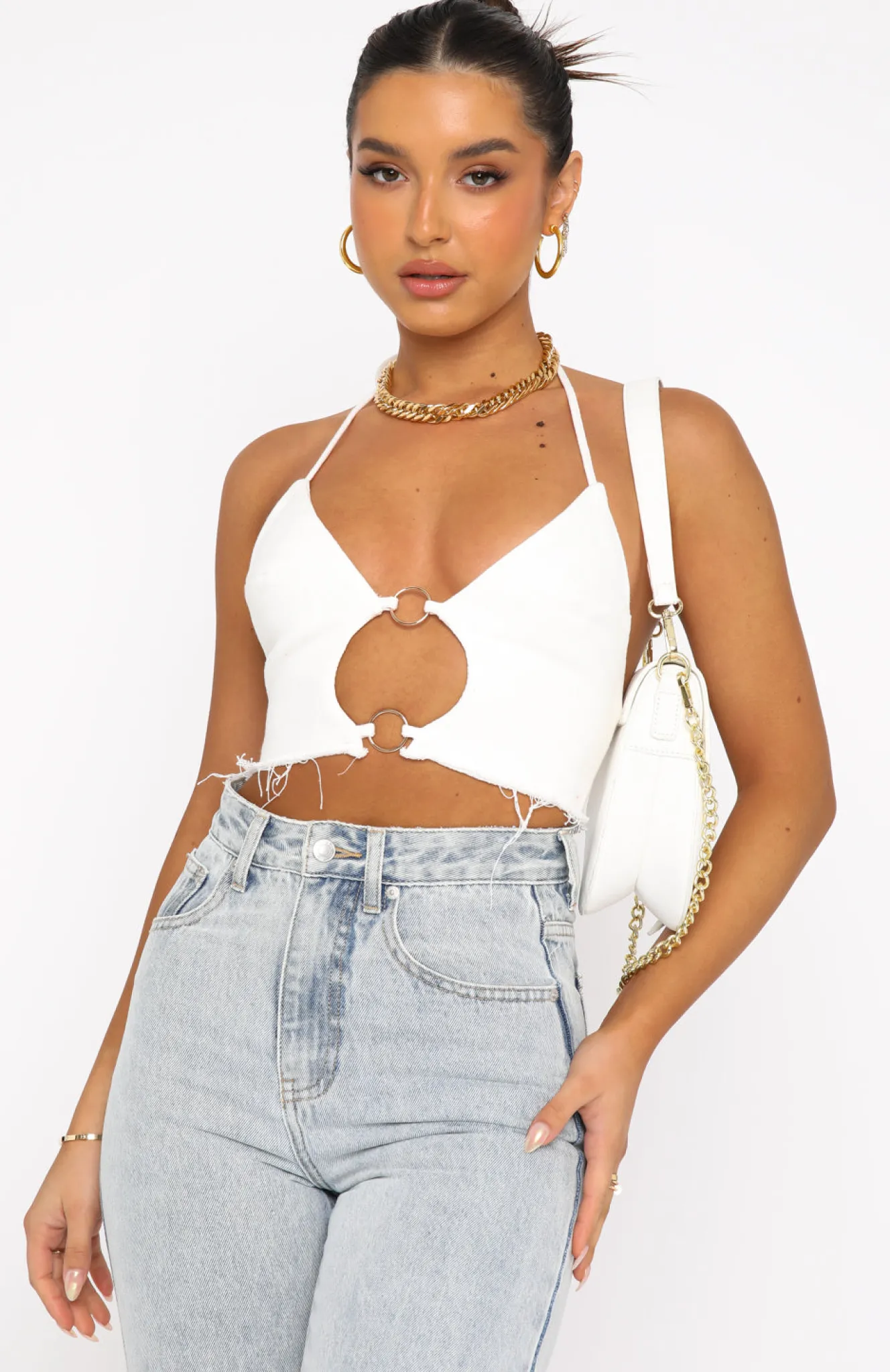 Shirts & Blouses | White Fox Boutique Not You Again Crop Cream white