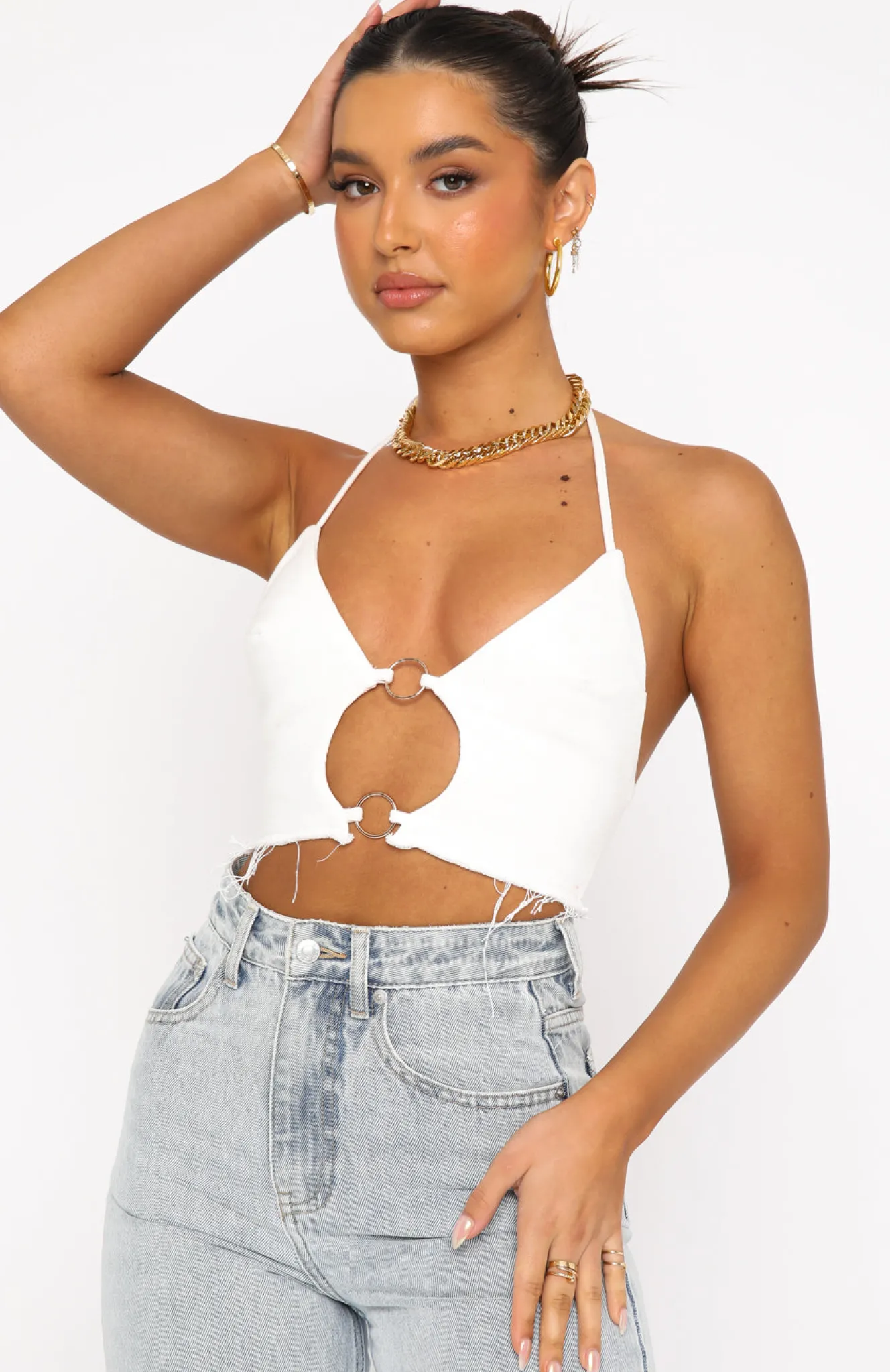 Shirts & Blouses | White Fox Boutique Not You Again Crop Cream white
