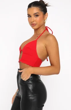 Shirts & Blouses | White Fox Boutique Not You Again Crop red