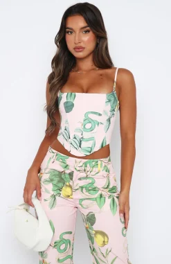 Shirts & Blouses | White Fox Boutique Nothing New Bustier Serpent pink