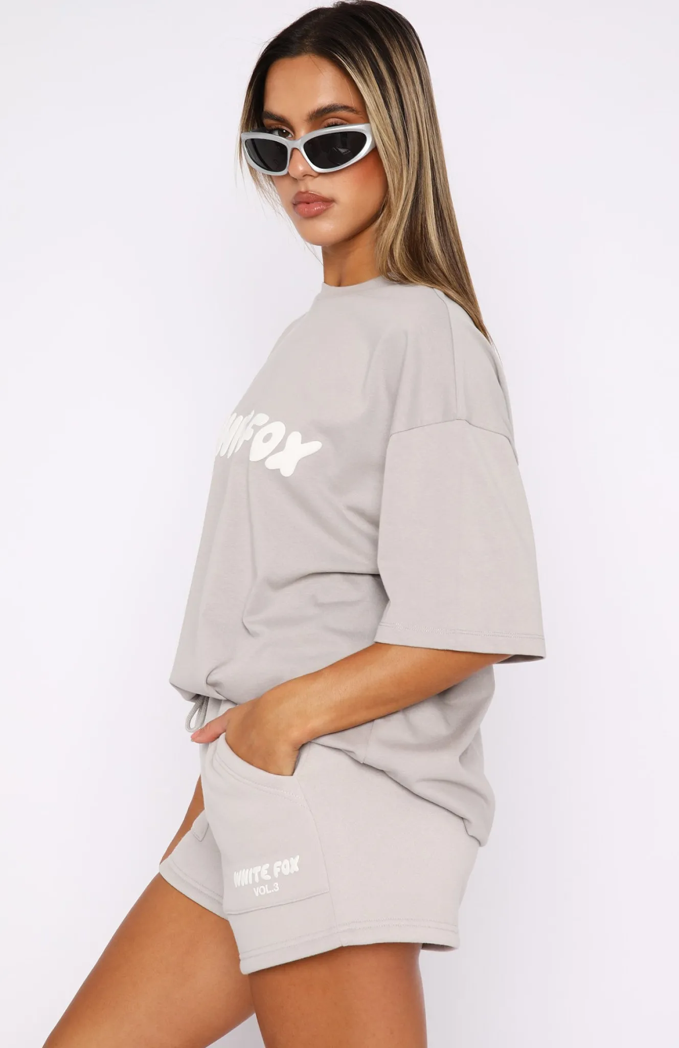 Shorts | White Fox Boutique Offstage Lounge Shorts Moon grey