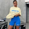 Shorts | White Fox Boutique Offstage Ribbed Bike Shorts Azure blue