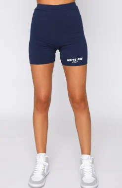Shorts | White Fox Boutique Offstage Ribbed Bike Shorts Space Navy blue