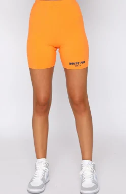 Shorts | White Fox Boutique Offstage Ribbed Bike Shorts Peel orange